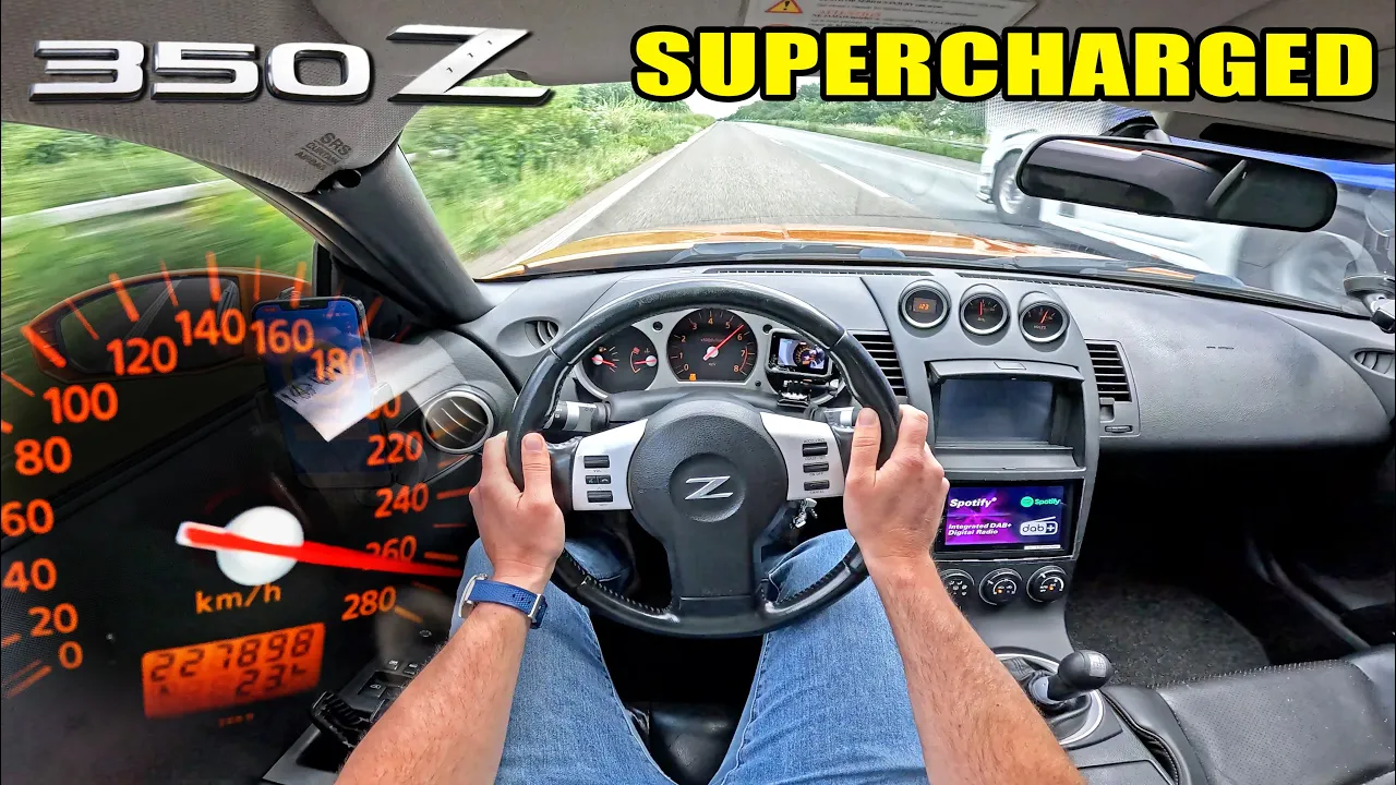 400HP Nissan 350Z SUPERCHARGED | TOP SPEED POV on AUTOBAHN