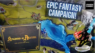 The epic fantasy board game Kingdoms of Akandia: The Seven Realms