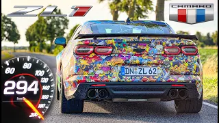 CAMARO ZL1 6.2 V8 SUPERCHARGED || SOUND 0-100 100-200 ACCELERATION on AUTOBAHN