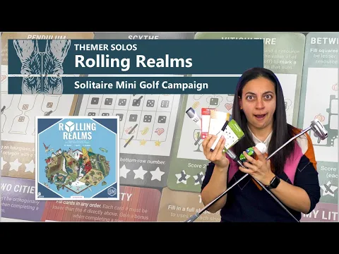 Themer Solos | Rolling Realms Board Game Review | Solitaire Mini Golf Campaign ⛳