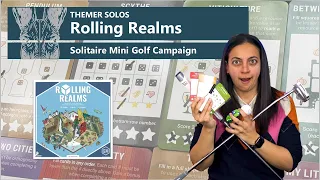 Themer Solos | Rolling Realms Board Game Review | Solitaire Mini Golf Campaign ⛳