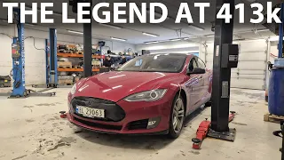 Millennium Falcon 2013 Tesla Model S P85 is at Elbilmek for repairs
