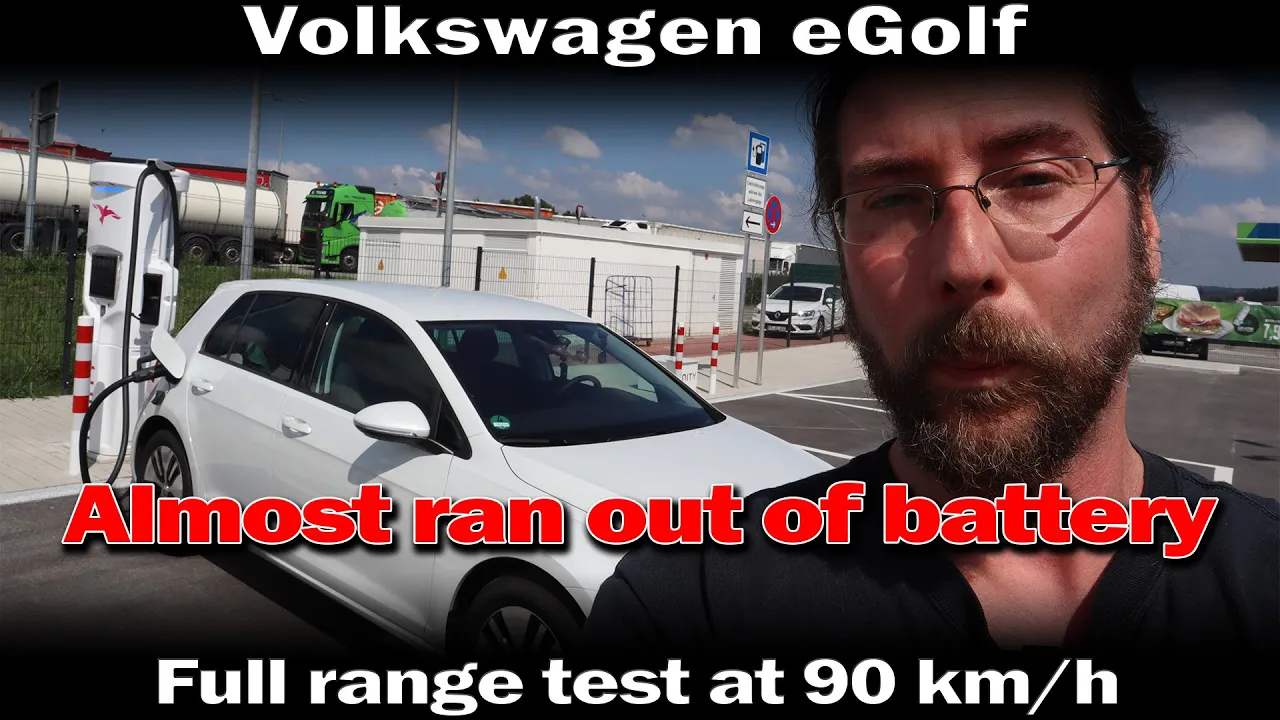 VW eGolf - Full range test at 90 kmh