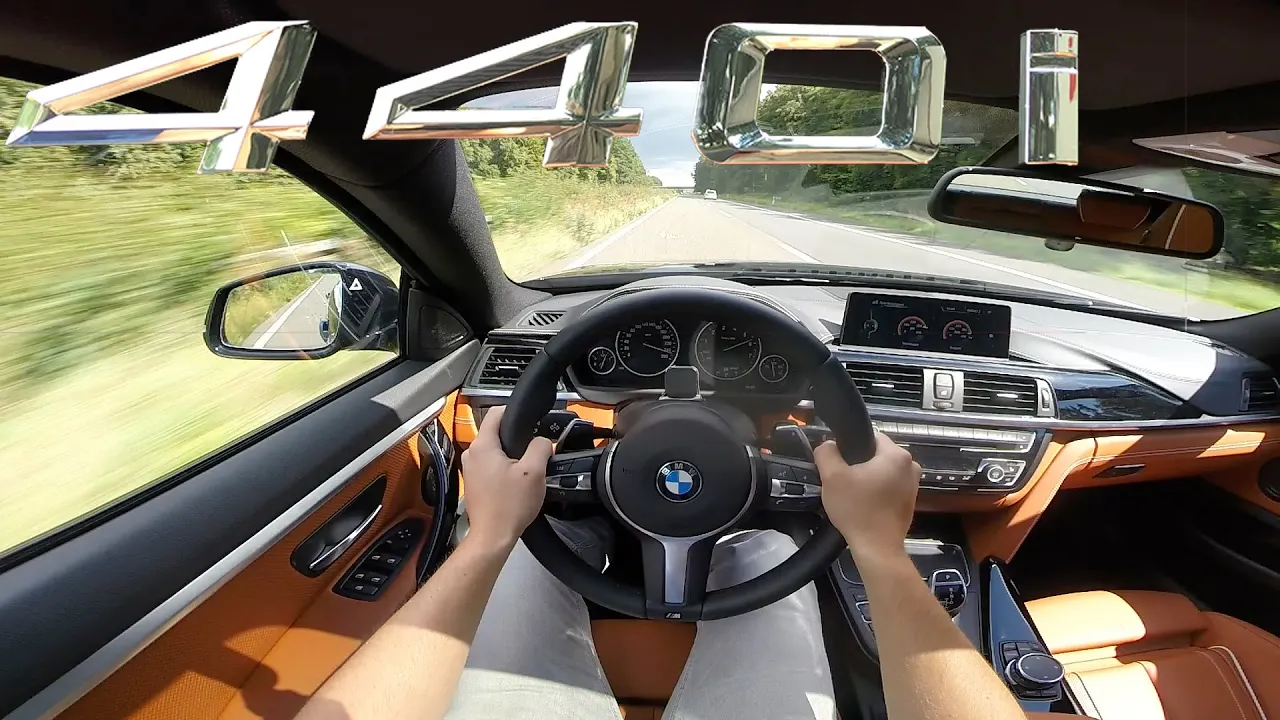 BMW 4 series 2017 440i Gran Coupe Autobahn POV TOP SPEED & ACCELERATION