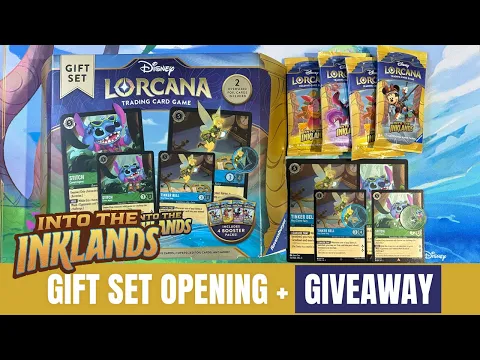 Into The Inklands Gift Set Box Opening Unboxing + GIVEAWAY - Disney Lorcana TCG