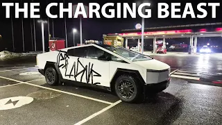 Tesla Cybertruck Long Range charging test