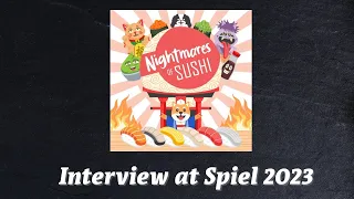 Nightmares of Sushi interview with designer Geoffrey Chia at Spiel 2023