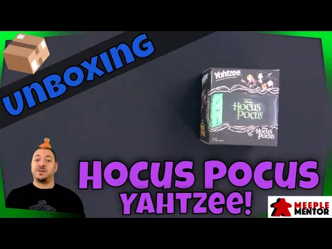 Unboxing Disney's Hocus Pocus Yahtzee dice game