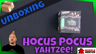 Unboxing Disney's Hocus Pocus Yahtzee dice game