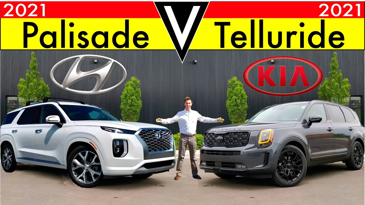 HOTTEST 3-ROW! -- 2021 Kia Telluride Nightfall vs. 2021 Hyundai Palisade: Comparison