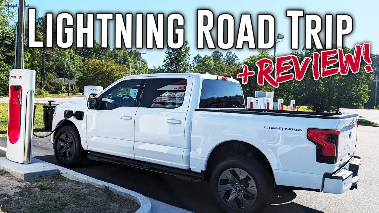 Ford Lightning Road Trip using the Tesla SuperCharger adapter! (Plus a review!)