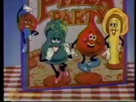 Pizza Party game commercial (1986)