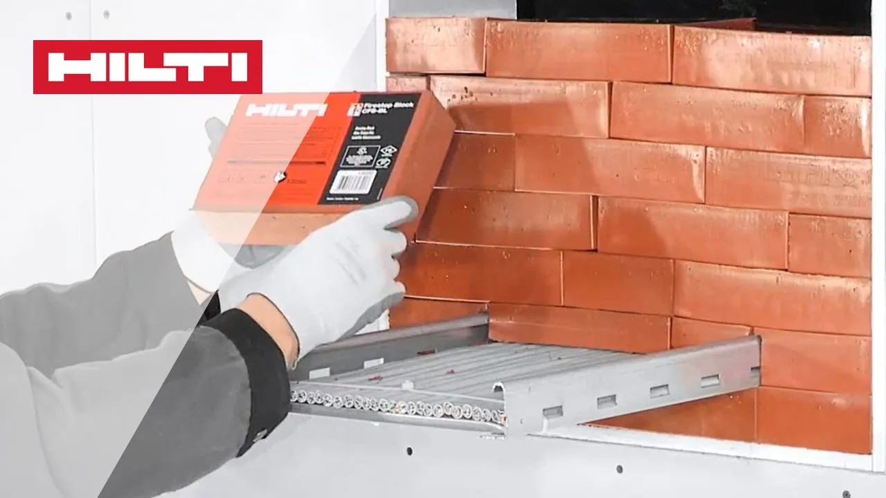 HOW TO Install Hilti CFSBL firestop blocks for cable tray pe...