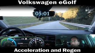 VW eGolf - Acceleration and Regen
