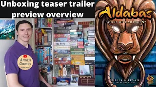 Aldabas: Doors of Cartagena puzzly tableau #boardgame unboxing teaser trailer preview #4k AmassGames