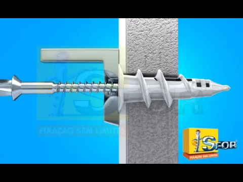 Bucha Nylon para Drywall 6mm com Parafuso DRYFIX Sforplast 4 peças