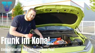 Frunk einbauen und Ladevolumen Test - Hyundai Kona Elektro [Deutsch] | Vision E Drive #16