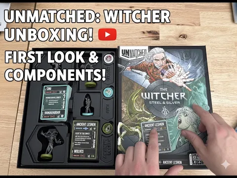 Unmatched Thw Witcher Steel and Silver Board Game