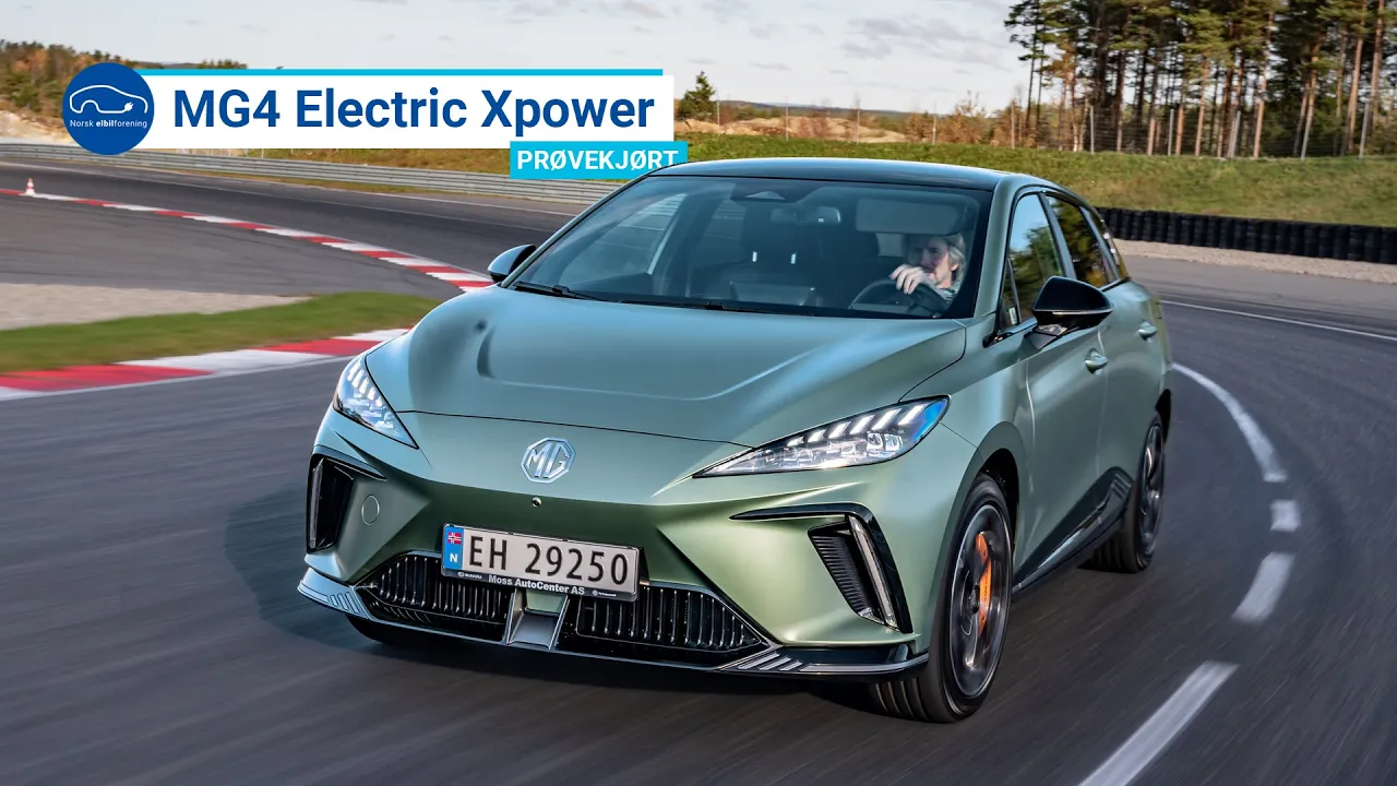 Prøvekjørt på banen - nye MG4 Electric Xpower