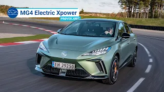 Prøvekjørt på banen - nye MG4 Electric Xpower