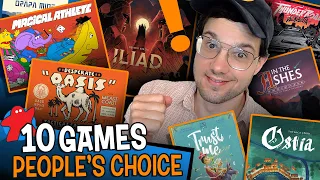 Crazy Races & Dueling Oasis?! Ten Board Games Being Played NOW - "People's Choice" Board Game Picks!