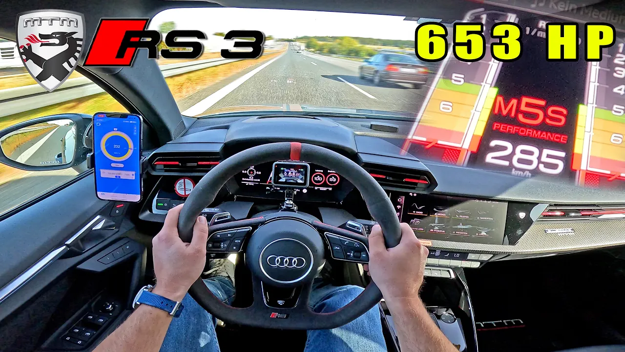 653HP AUDI RS3 8Y by MTM is FANTASTIC on the AUTOBAHN!