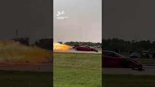 They stuck a jet engine in this Ferrari Enzo 🔥🤯  #supercarblondie #ferrari #carmodification