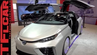 Toyota Mirai goes Back to the Future at SEMA with DeLorean like Gull-winged Doors
