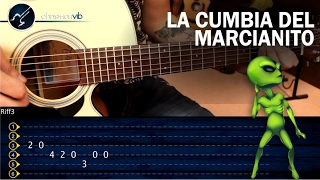 Como tocar La Cumbia del Marcianito 100% Real no fake en Guitarra | Tutorial Punteo TABS