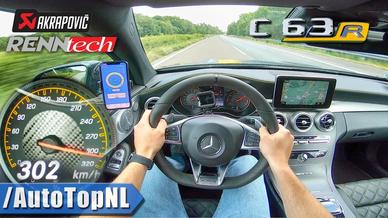 745HP Mercedes AMG C63 R 300km/h+ AUTOBAHN POV by AutoTopNL