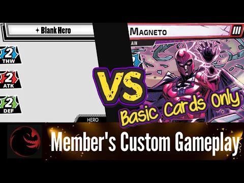 How Strong are Basic Cards in Marvel Champions? Expert Magneto Playthrough with Blank Hero
