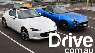 Mazda MX-5 RF v Abarth 124 Spider Comparison | Drive.com.au