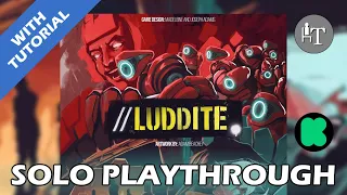 Tutorial & Solo Playthrough PREVIEW of Luddite - Solo Board Game