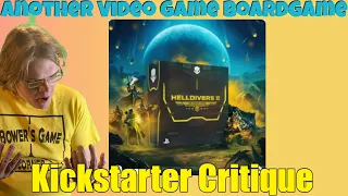HELLDIVERS 2: The Board Game - Wonder if it has minis!? - Kickstarter Critique Review