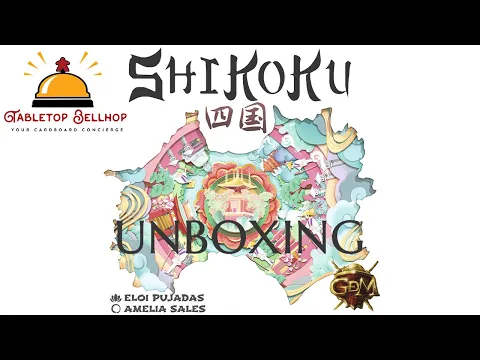 Shikoku Unboxing, What you get with Shikoku the board game from Grand Gamers Guild and GDM Games