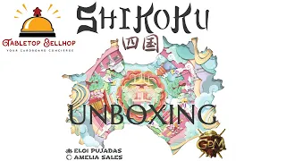 Shikoku Unboxing, What you get with Shikoku the board game from Grand Gamers Guild and GDM Games