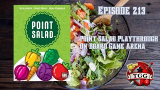 Point Salad Playthrough on Board Game Arena | Fast Card Drafting Strategy Gameplay