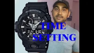 how to adjust time or Time setting  G shock  hindi version