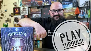 Septima- playthrough (with explanations), 2 players, how to play