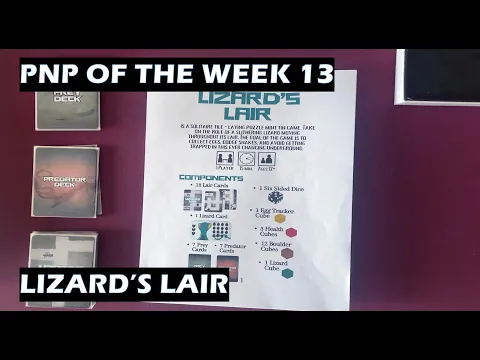 PnP of the Week 13 Lizards Lair print and play board game