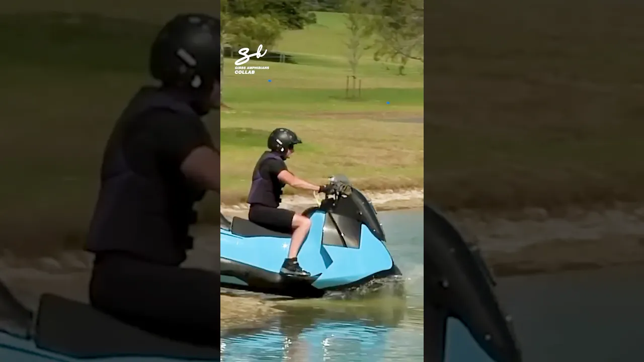 Water bike? Or a bike boat? 🤔 #motorbike #boats #vehicles