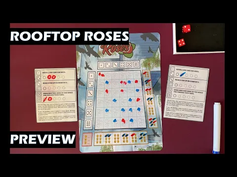 Rooftop Roses PnP Roll and Write board game preview