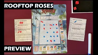 Rooftop Roses PnP Roll and Write board game preview