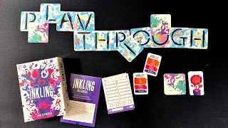 Inkling (Osprey Games) board game playthrough - Cool word game! 4 players