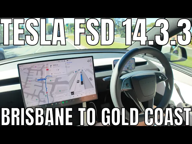 Tesla Model Y L FSD Supervised 14.3.3 | Brisbane to Gold Coast via M1