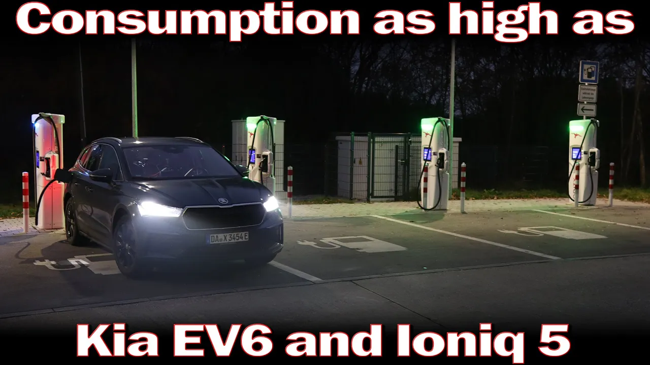 Skoda Enyaq iV 80 - 130 km/h range test at 6°C