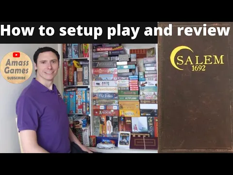 Salem 1692 how to play social deduction board game AmassGames #boardgame #tabletop Witch Trial real