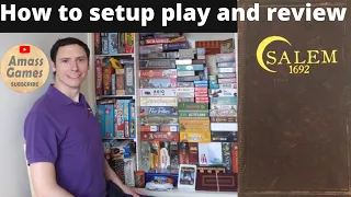Salem 1692 how to play social deduction board game AmassGames #boardgame #tabletop Witch Trial real