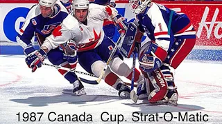 Strat-O-Matic Hockey. 1987 Canada Cup. Canada vs USA