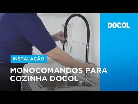 Torneira Monocomando para Pia de Cozinha Bica Alta Cromada Lóggica Docol